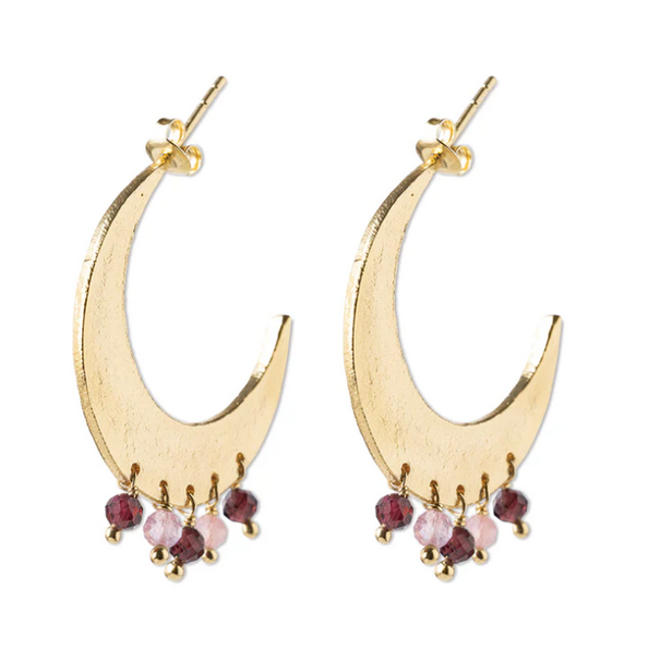 A beautiful story Mystic Garnet Rose Quartz Earrings