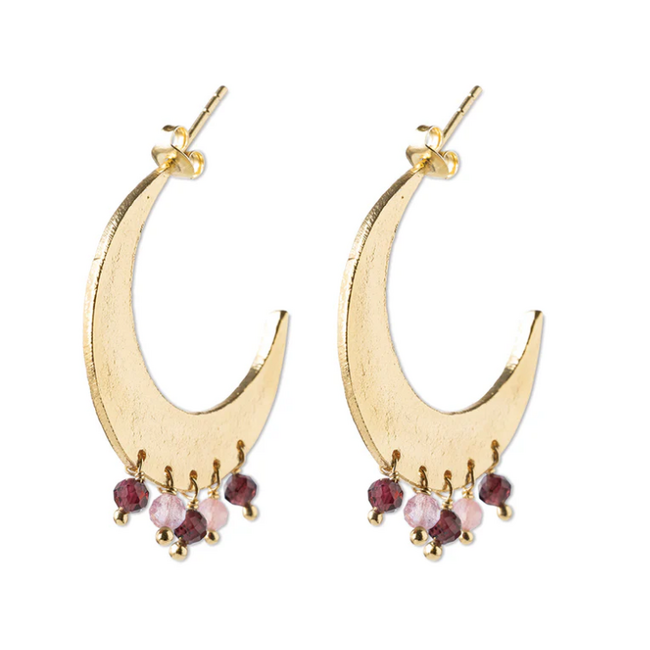 A beautiful story Mystic Garnet Rose Quartz Earrings