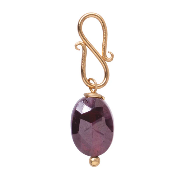 Garnet Faceted Gemstone Pendant