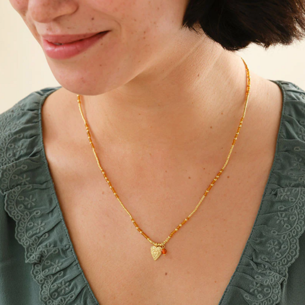 A beautiful story Honored Carnelian Necklace