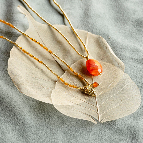 A beautiful story Honored Carnelian Necklace