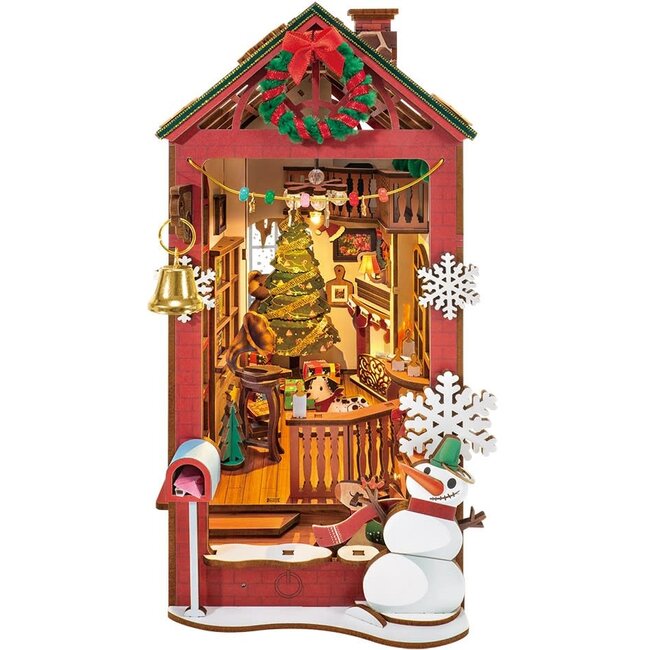 Book Nook Christmas Indoor Scene