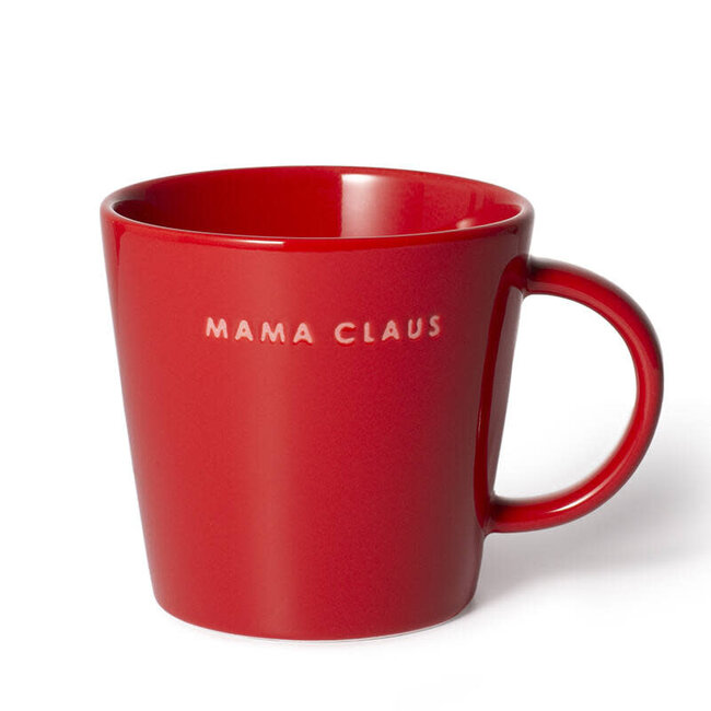 Ceramic tea cup MAMA CLAUS red