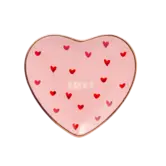 Plate Heart LOVE pink