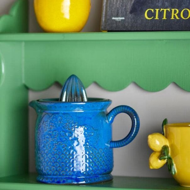 Bloomingville Liselu Lemon Juicer, Blue, Stoneware