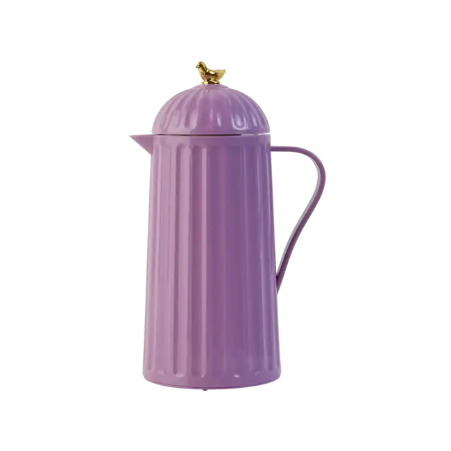 Thermo with gold bird in lid