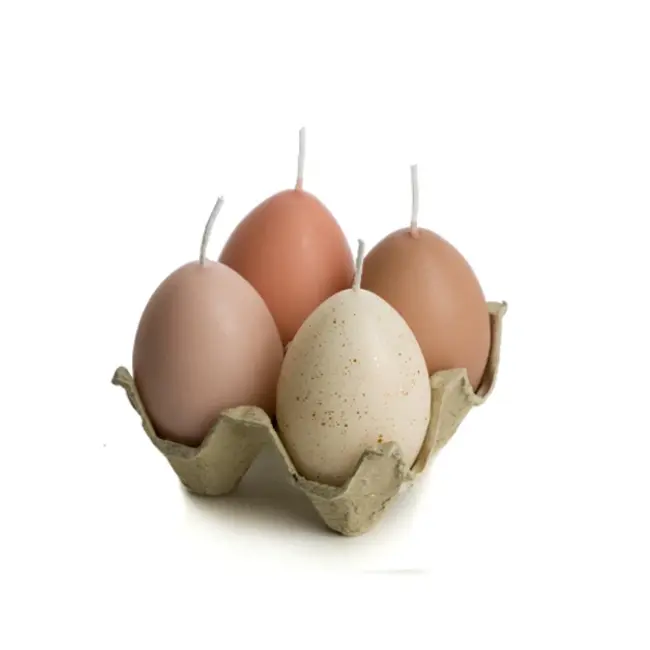 Egg kaarsjes in tray roze tinten