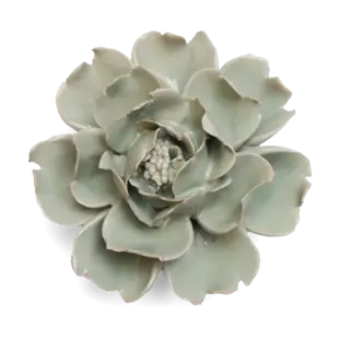 Keramische wandbloem | Pistachio green rose