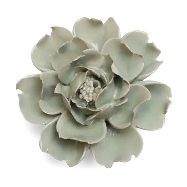 Chive Keramieken bloem | Pistachio green rose