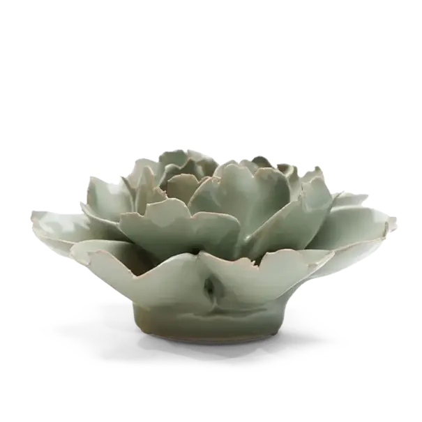 Chive Keramieken bloem | Pistachio green rose