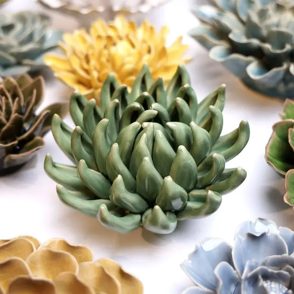 Chive Keramieken bloem | Jade green