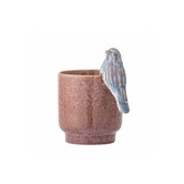 Larky Flowerpot, Rose, Stoneware