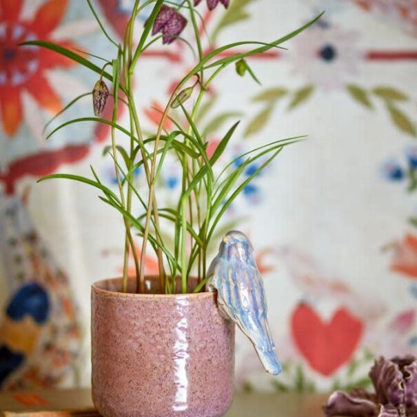 Bloomingville Larky Flowerpot, Rose, Stoneware