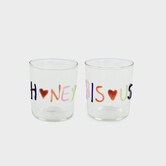 Glass flirty sips / set of 2