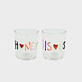 Glass flirty sips / set of 2