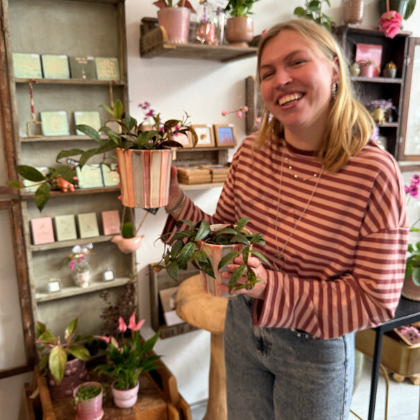 Mevrouw Potjes Pot Emily streep gekleurd