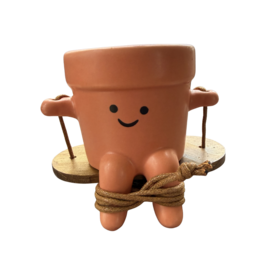 Schommel potje brique/roze