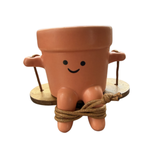 Schommel potje brique/roze