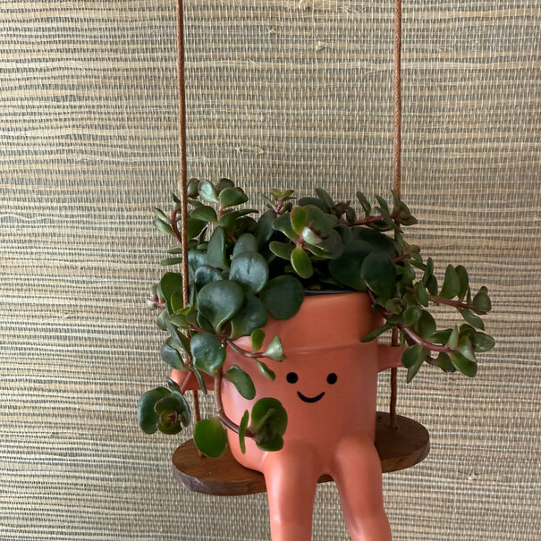 Mevrouw Potjes Schommel potje brique/roze