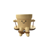 Schommel potje zacht geel