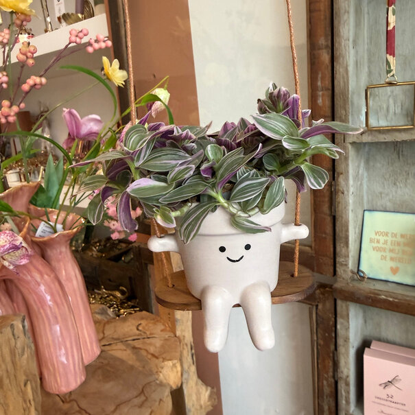 Mevrouw Potjes Schommel potje licht grijs