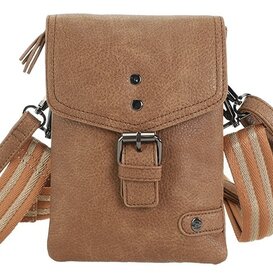 Camel telefoon- en schoudertasje Lakewood