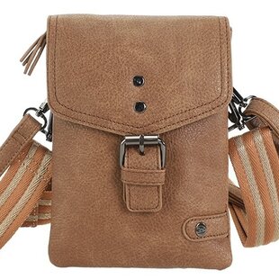Camel telefoon- en schoudertasje Lakewood