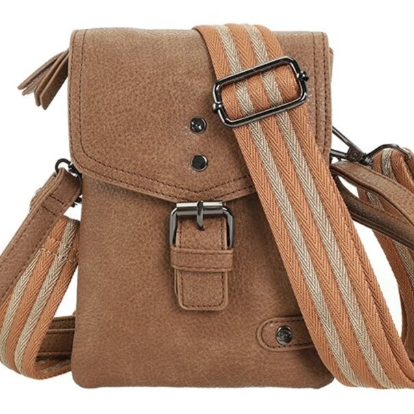 I'm DUTCH Camel telefoon- en schoudertasje Lakewood
