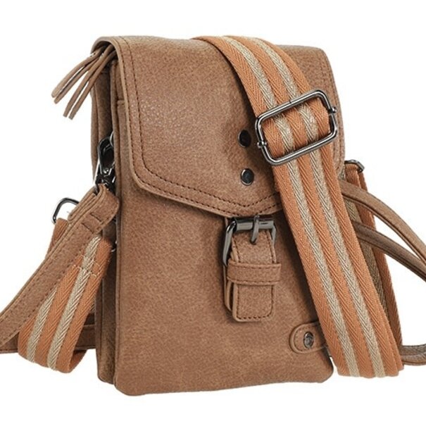 I'm DUTCH Camel telefoon- en schoudertasje Lakewood