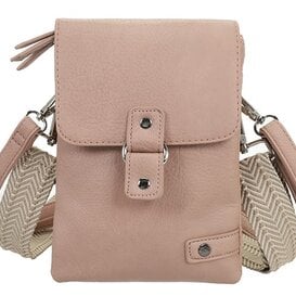 Vintage pink telefoon- en schoudertasje Keith