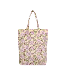 Katoen tas | flower blockprint