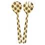 Melamine Salad Spoon and Fork with Retro Bouquet print