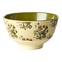 Melamine Bowl with Retro Bouquet Print