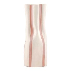 Vaas beige gestreept S