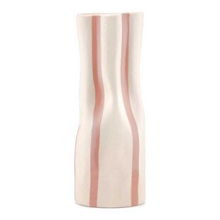 Vaas beige gestreept S