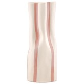 Beige vaas gestreept M