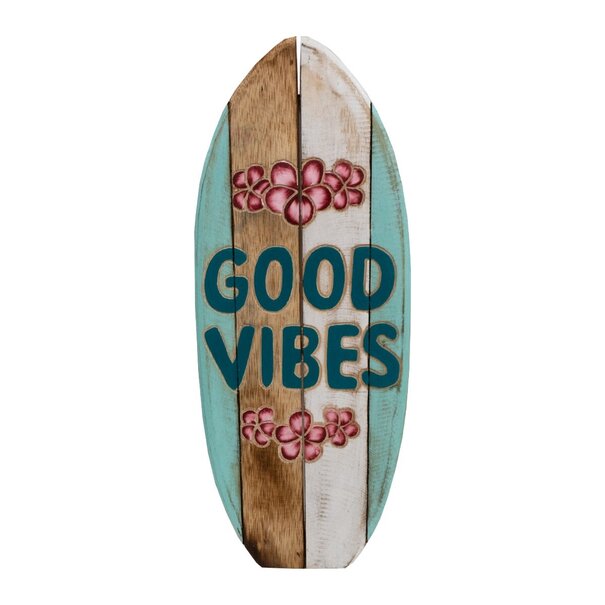JoJo living Surfplank | Good Vibes - Turquoise/groen
