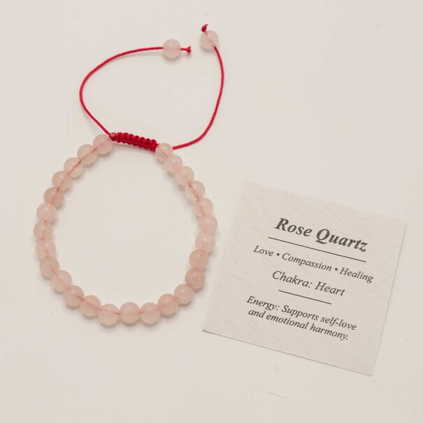Mevrouw Potjes Natuurstenen armband - Rose Quartz