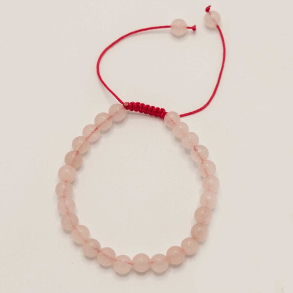 Mevrouw Potjes Natuurstenen armband - Rose Quartz