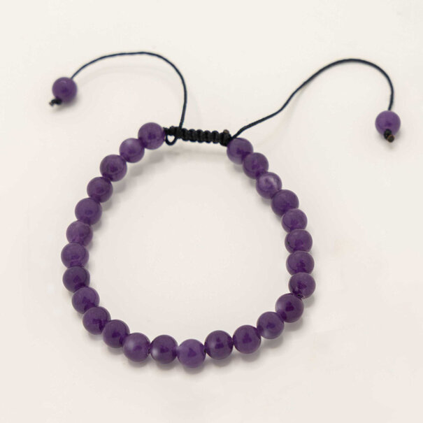 Mevrouw Potjes Natuurstenen armband - Amethys