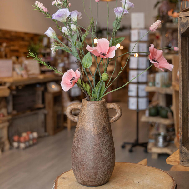 Mevrouw Potjes Vaas kawi met boeket