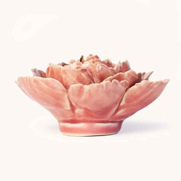 Chive Keramieken bloem | Champagneroze Engelse roos