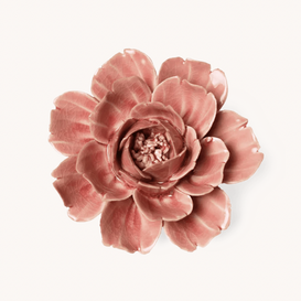 Keramieken bloem | champagne roze roos