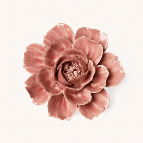 Chive Keramieken bloem | champagne roze roos