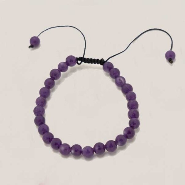 Mevrouw Potjes Natuurstenen armband - Amethys