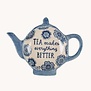 Blue Willow Floral Tea Lovers Tea Bag Dish