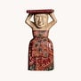 Batik plantenhouder - Rood