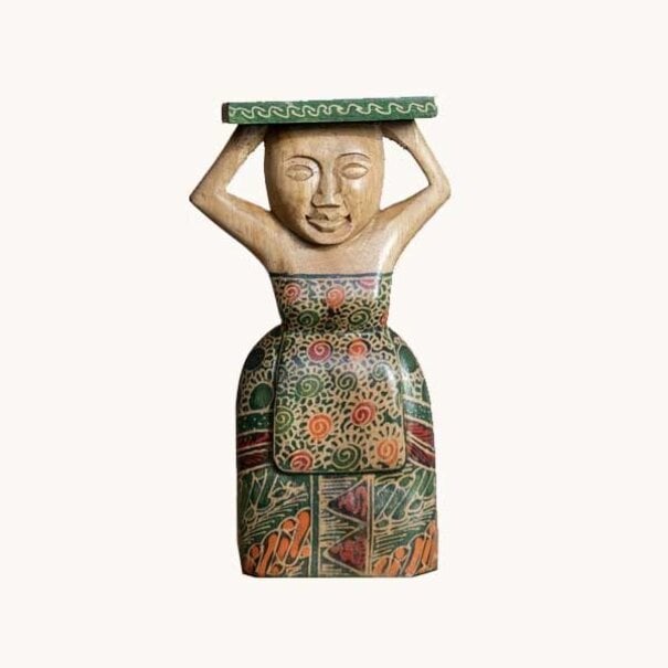 Mevrouw Potjes Batik plantenhouder - Groen