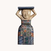 Batik plantenhouder - Blauw