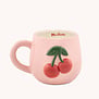 Handpainted cherry mug